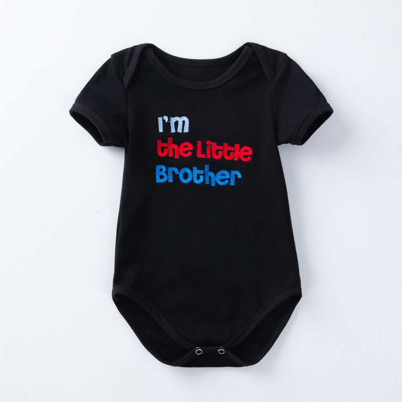 Twins Embroidered Cotton Onesie