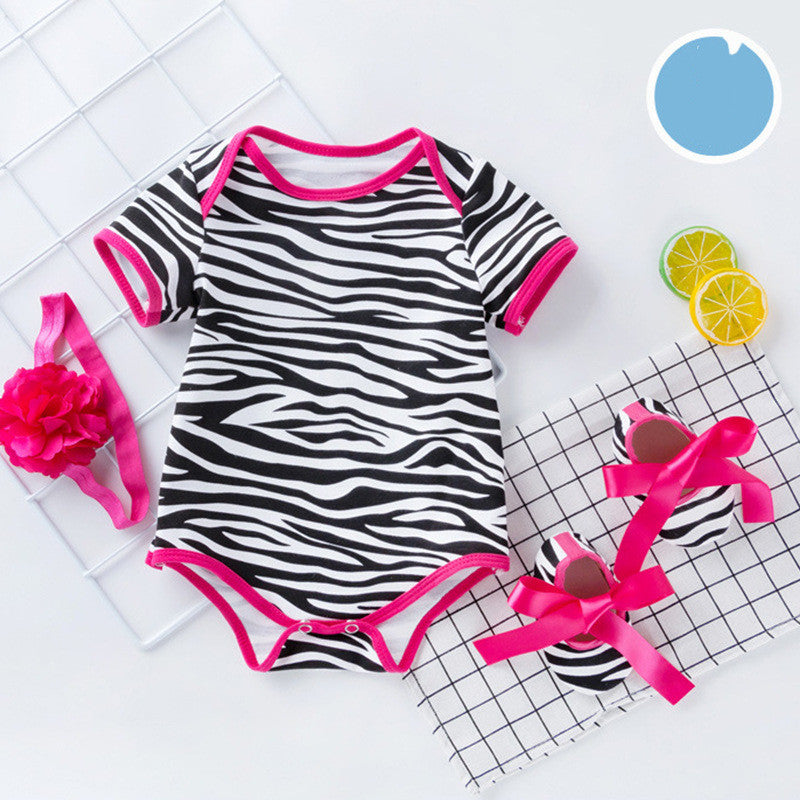 3 Piece Short Sleeve Romper Set