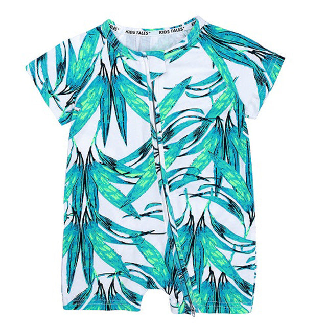 Tropical Short Sleeve Romper