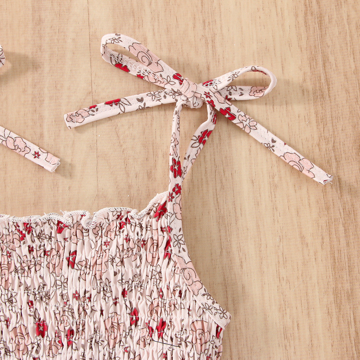Tie Shoulder Romper with Headband