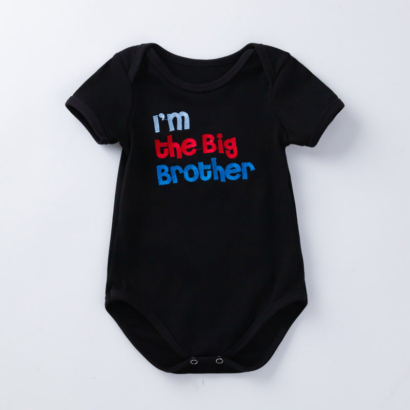 Twins Embroidered Cotton Onesie