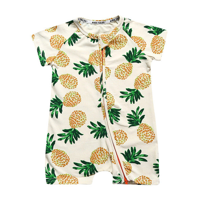 Tropical Short Sleeve Romper