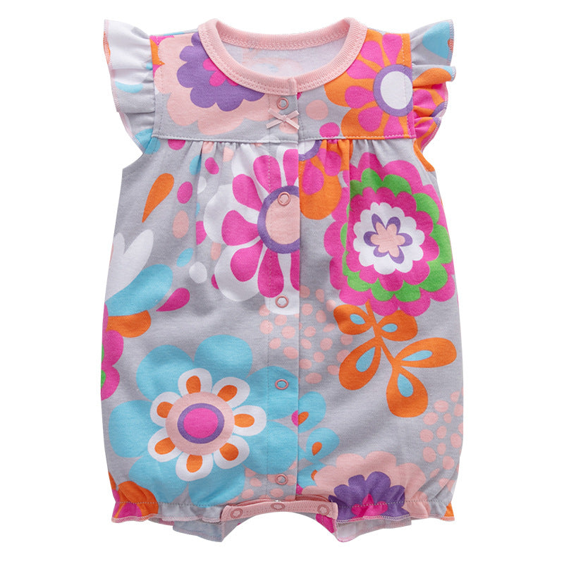 Short Sleeve Cotton Romper
