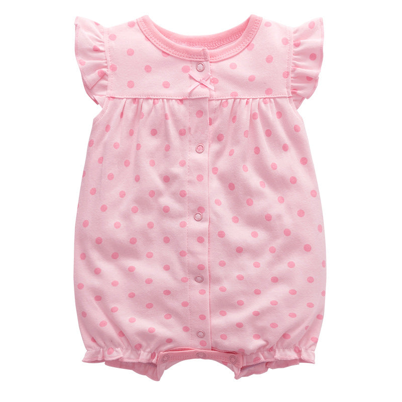 Short Sleeve Cotton Romper