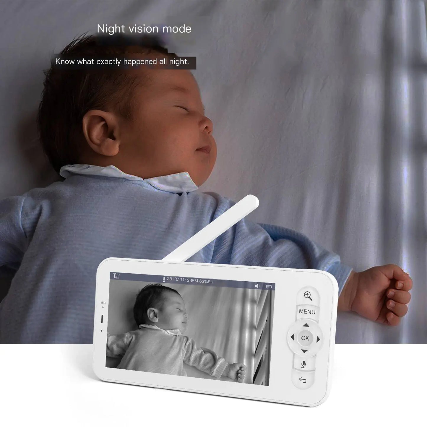 New Private Model 5-Inch 720p HD Baby Monitor